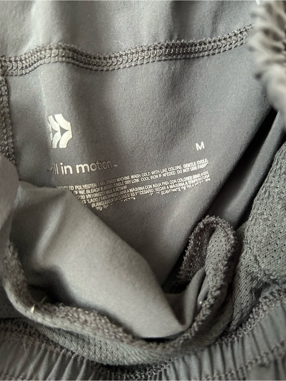 All in motion- bundle-Men's Medium Athletic Shorts - Charcoal and Light Blue - Picture 2 of 3